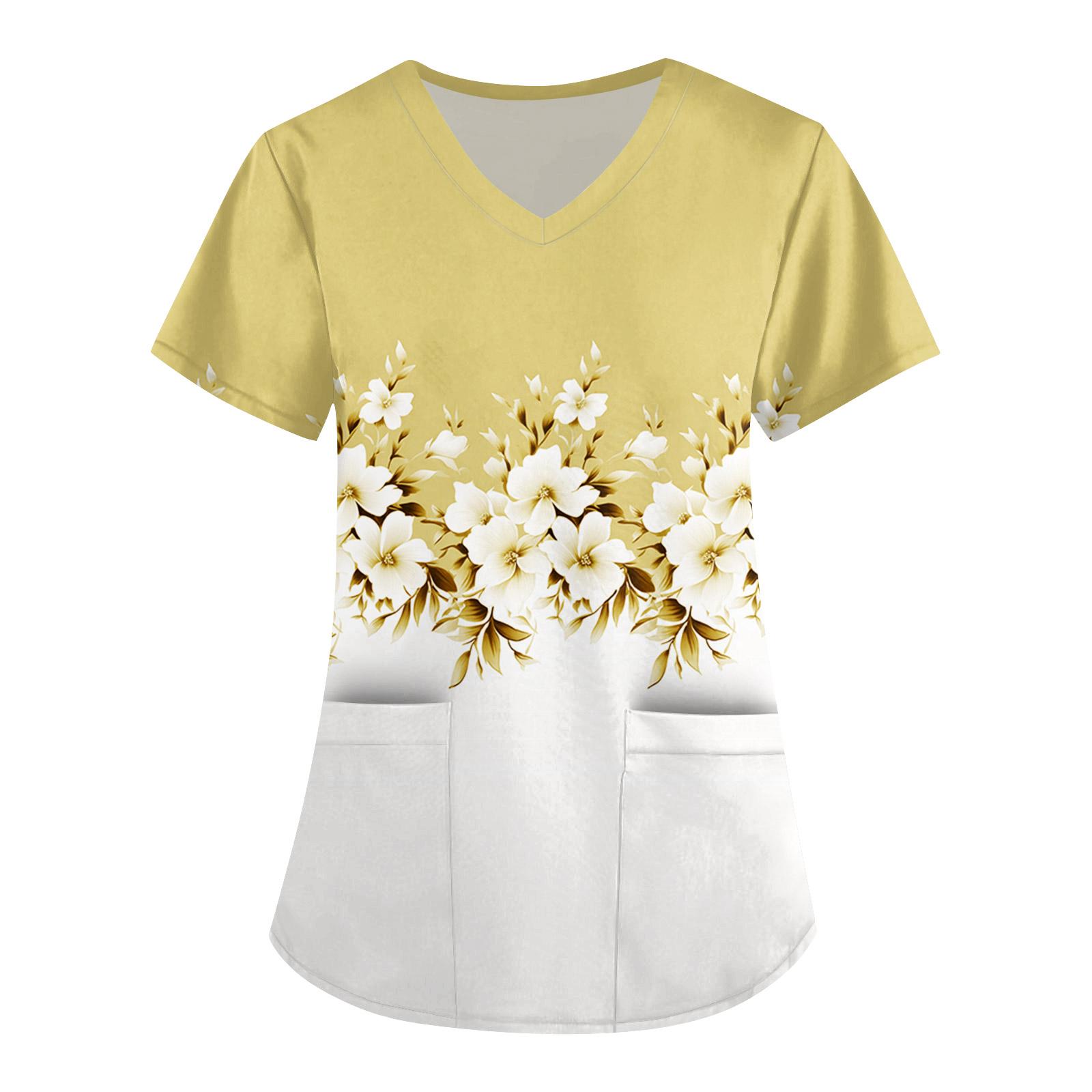 Женская симпатичная принтованная рабочая одежда с V-образным вырезом, двухслойными карманами, базовым коротким рукавом, пуловером ко Дню святого Валентина XL жёлтый
Женская симпатичная принтованная рабочая одежда с V-образным вырезом, двухслойными карманами, базовым коротким рукавом, пуловером ко Дню святого Валентина XL жёлтый