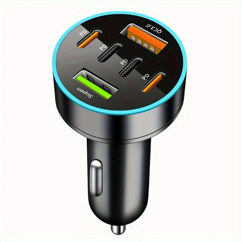 66W USB Car Charger Fast Charging 6 Ports PD Type C Car Phone Charger Adapter For iPhone 15 Xiaomi Samsung Quick Charger In Car
66W USB Car Charger Fast Charging 6 Ports PD Type C Car Phone Charger Adapter For iPhone 15 Xiaomi Samsung Quick Charger In Car