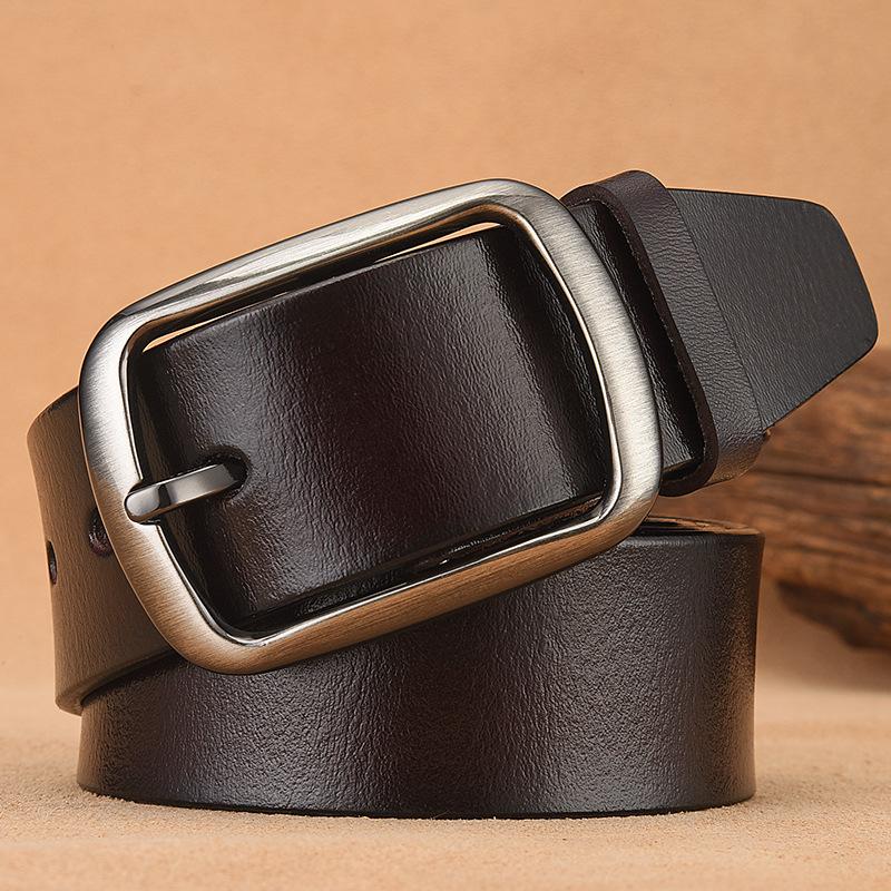 Leather Men S Pin Buckle Belt Two-Layer Cowhide Men S Retro Belt Casual Men S Belt 125cm темно-коричневого кольору
Leather Men S Pin Buckle Belt Two-Layer Cowhide Men S Retro Belt Casual Men S Belt 125cm темно-коричневого кольору