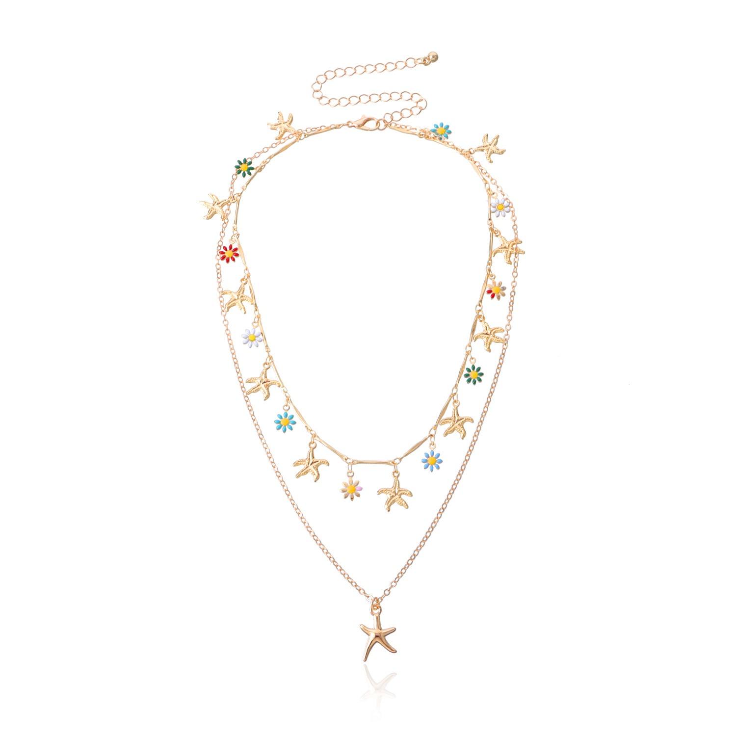 Fashion Trend Alloy Starfish Pendant Necklace Female Temperament Luxury Popular Drip Glaze Flower Necklace Jewelry Accessories
Fashion Trend Alloy Starfish Pendant Necklace Female Temperament Luxury Popular Drip Glaze Flower Necklace Jewelry Accessories