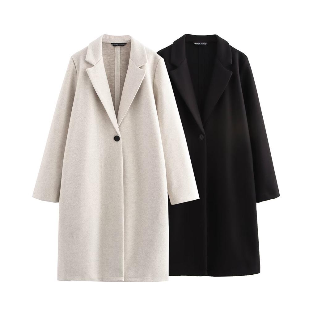 2024 Autumn/Winter Women s Solid Color Loose Long-Sleeve Button-Embellished Soft Coat L чорний
2024 Autumn/Winter Women s Solid Color Loose Long-Sleeve Button-Embellished Soft Coat L чорний