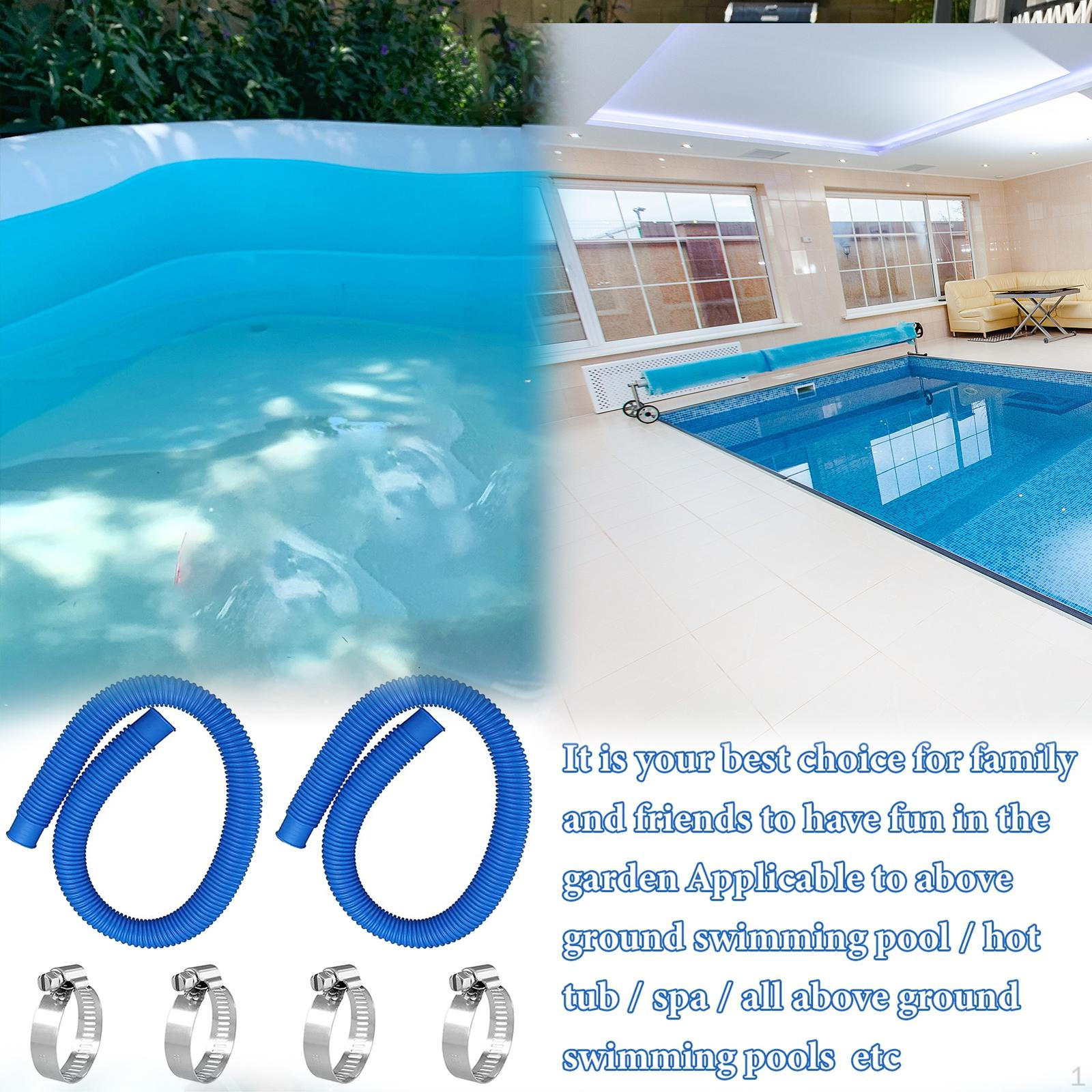 2 Pieces Replacement Hose. Durable ground Lightweight Flexible Blue 39 inch Leakproof Pool Filter.
2 Pieces Replacement Hose. Durable ground Lightweight Flexible Blue 39 inch Leakproof Pool Filter.