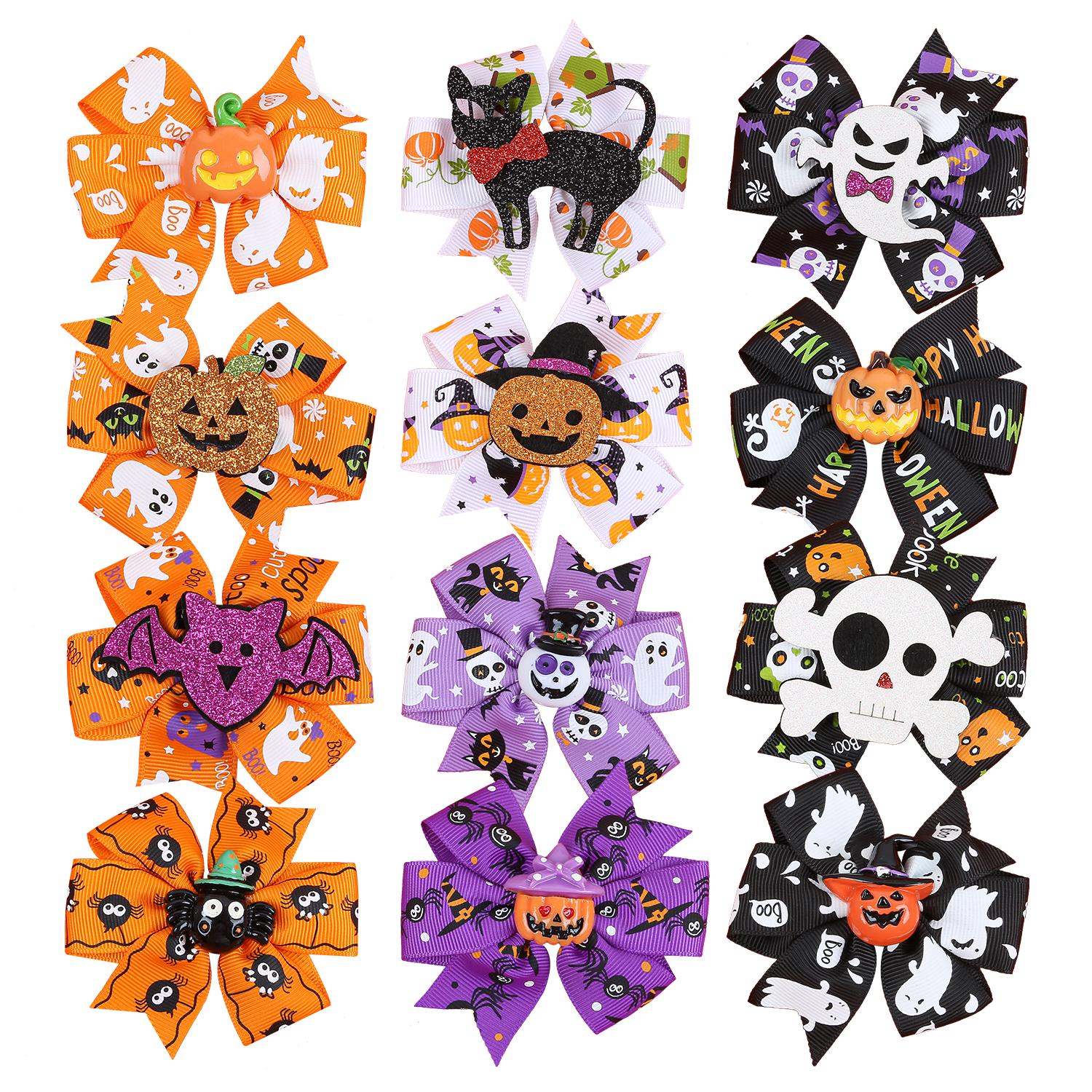 1/6PCS Kids Halloween Hair Clips Pumpkin Devil Hair Bows Clips Girls Festival Party Barrettes Clips Children Hair Accessories
1/6PCS Kids Halloween Hair Clips Pumpkin Devil Hair Bows Clips Girls Festival Party Barrettes Clips Children Hair Accessories