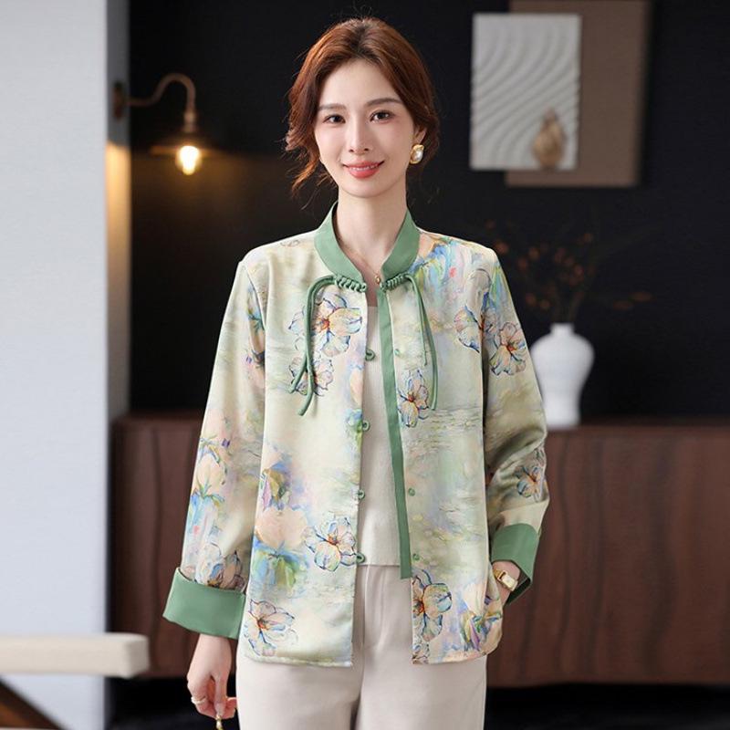 Spring Chinese Style Jacket for Middle-aged Women - Elegant, Lightweight, and Stylish 3XL (120-130 jin) зелёный
Spring Chinese Style Jacket for Middle-aged Women - Elegant, Lightweight, and Stylish 3XL (120-130 jin) зелёный