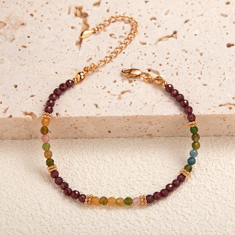 S925 Sterling Silver Natural Tourmaline Garnet Colored Treasure Necklace Women S French Niche Style Pure Handmade Beaded Collarbone Chain
S925 Sterling Silver Natural Tourmaline Garnet Colored Treasure Necklace Women S French Niche Style Pure Handmade Beaded Collarbone Chain