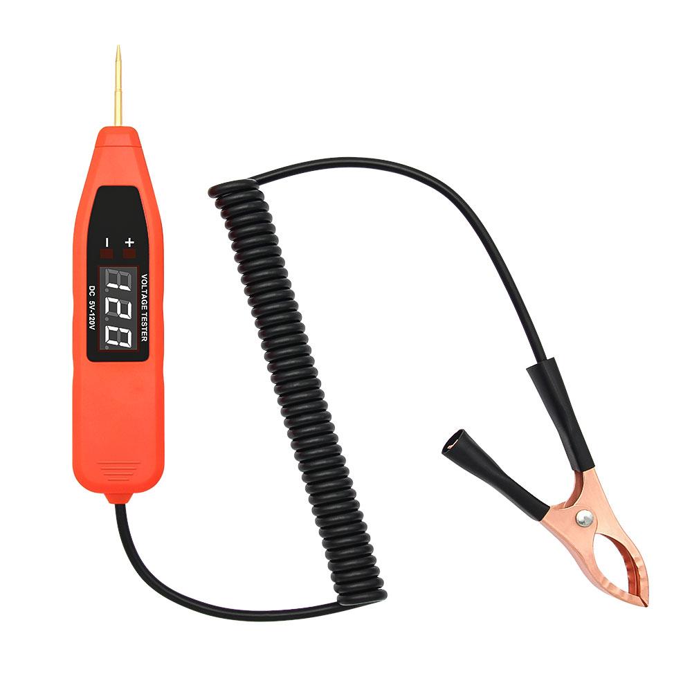Car Circuit Tester Pen 5V 120V Automotive Circuit Voltage Tester with Display Positive Negative Pole Probe for Car Circuit Test Voltage Tester Pen
Car Circuit Tester Pen 5V 120V Automotive Circuit Voltage Tester with Display Positive Negative Pole Probe for Car Circuit Test Voltage Tester Pen