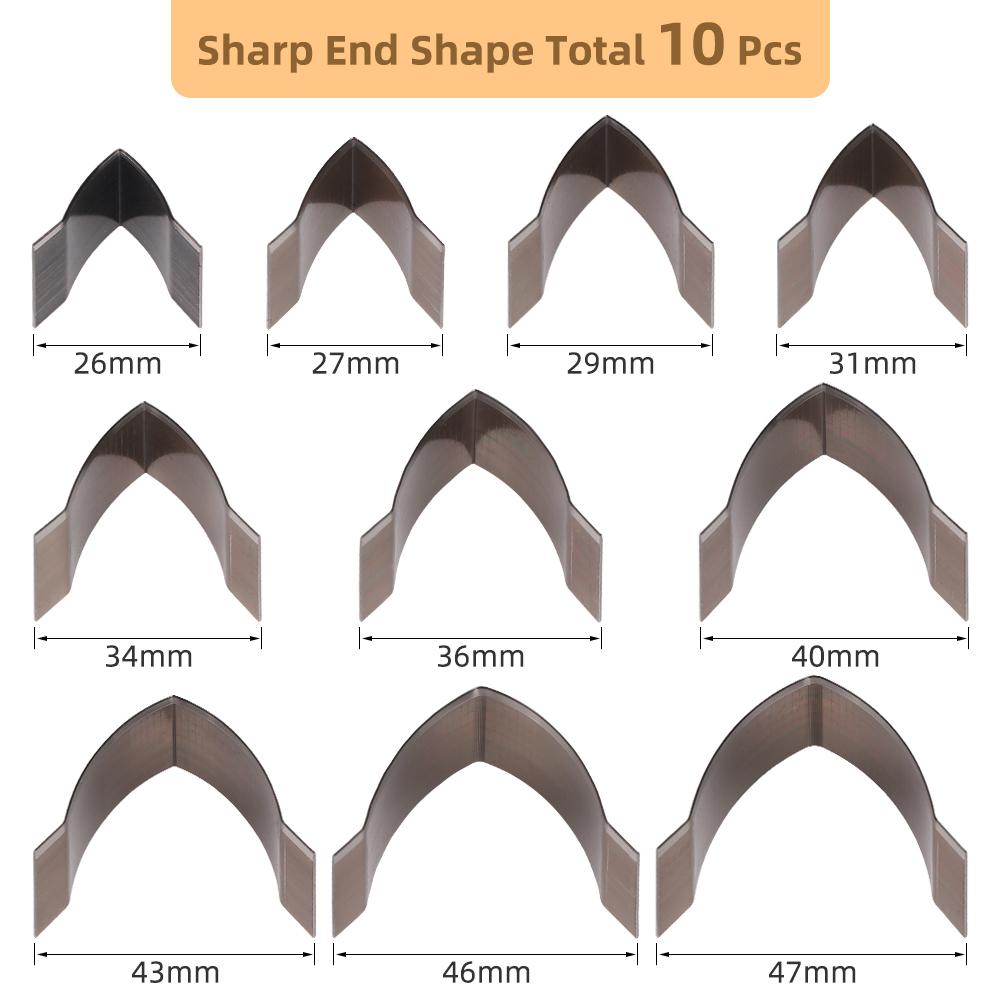 10pc Handmade Watch Strap Sharp Head Knife Mold, DIY Leather Belt Head & Hand Bag Shoulder Strap Round Tail Stamping Punch Mold
10pc Handmade Watch Strap Sharp Head Knife Mold, DIY Leather Belt Head & Hand Bag Shoulder Strap Round Tail Stamping Punch Mold