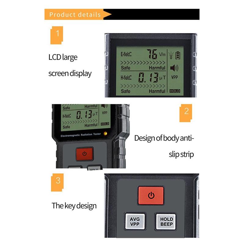 A34R ET825 Electromagnetic Radiation Detector For Detecting Radiation Electric Appliance Radiation Survey Meter With Battery чорний
A34R ET825 Electromagnetic Radiation Detector For Detecting Radiation Electric Appliance Radiation Survey Meter With Battery чорний