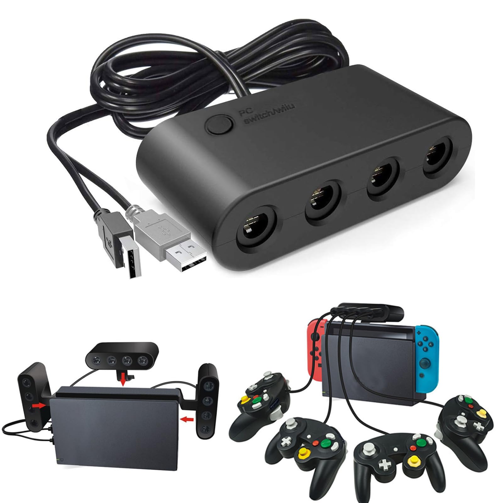 GC Controller Connection Tap for Nintendo Switch Release Mounting Bracket Compatible with Super Smash Switch Switch NGC Conversion Adapter 4 Ports
GC Controller Connection Tap for Nintendo Switch Release Mounting Bracket Compatible with Super Smash Switch Switch NGC Conversion Adapter 4 Ports