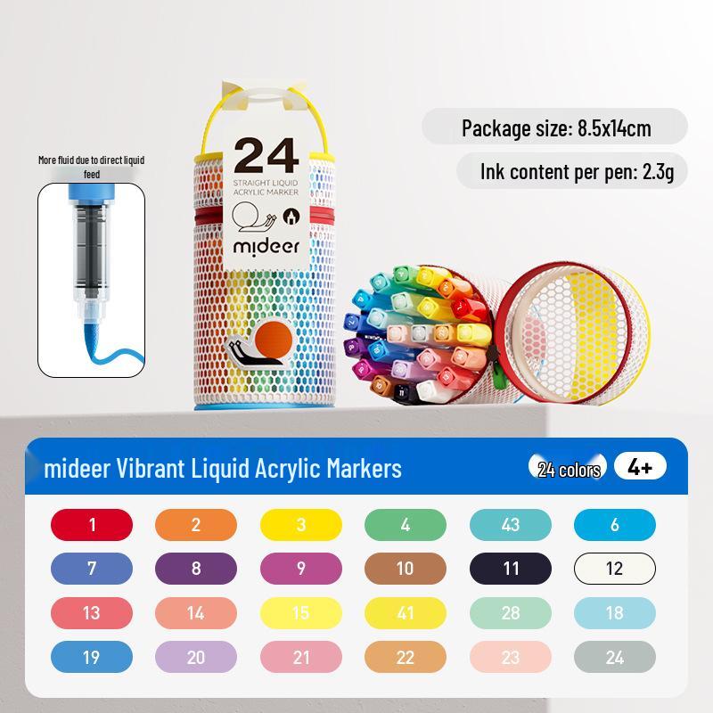 Mideer Stackable Washable Soft Tip Acrylic Marker Pens for Students
Mideer Stackable Washable Soft Tip Acrylic Marker Pens for Students