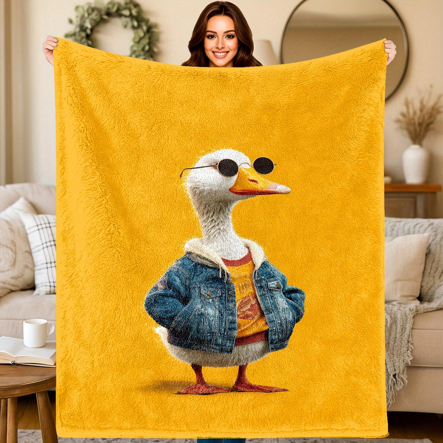 Funny sunglasses with duck pattern Flannel printed blanket suitable for all seasons suitable for living room office sofa travel 75x100cm (30x40inch)
Funny sunglasses with duck pattern Flannel printed blanket suitable for all seasons suitable for living room office sofa travel 75x100cm (30x40inch)