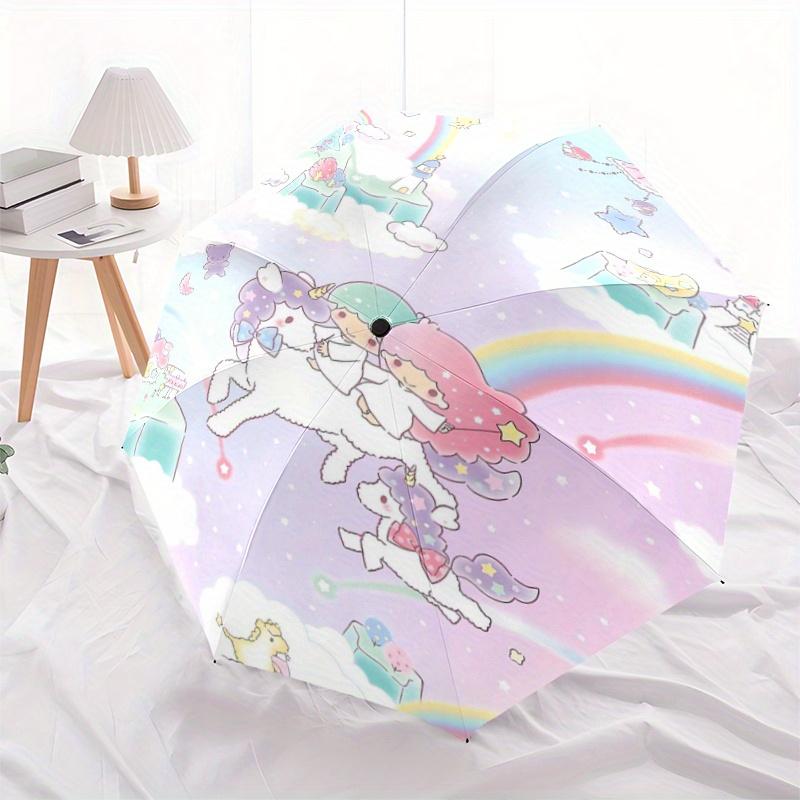 1pc Sanrio Colorful Little Twin Stars Pattern Beautiful Looking Automatic Folding Umbrella, 3 Folding, 8 Iron Frame Design, Durable and Suitable for T
1pc Sanrio Colorful Little Twin Stars Pattern Beautiful Looking Automatic Folding Umbrella, 3 Folding, 8 Iron Frame Design, Durable and Suitable for T