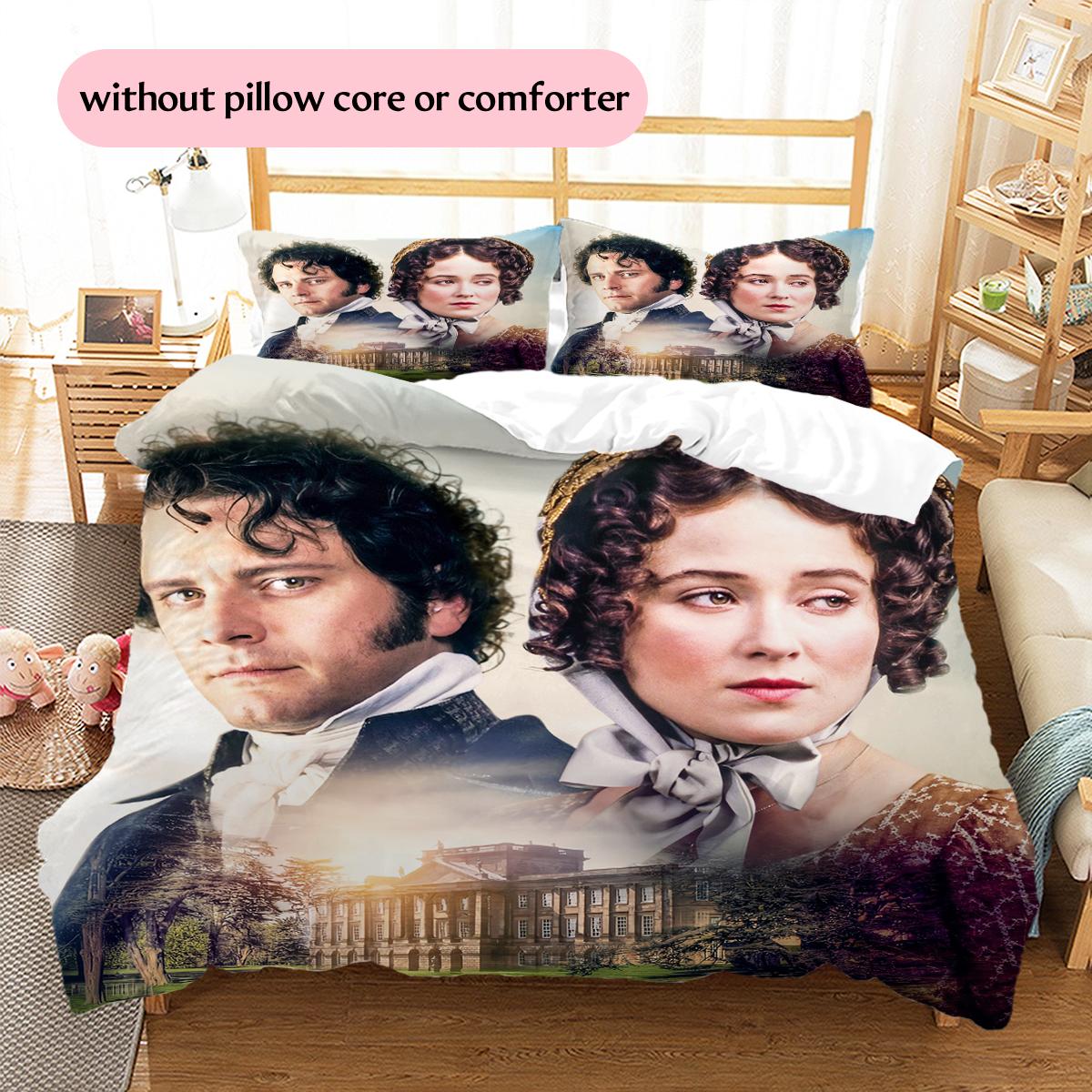 Pride and Prejudice 1995 Pattern Bedding Home Decoration Birthday & Festival Gift (1 * duvet cover + 2 * pillowcase, without core) 135x200cm
Pride and Prejudice 1995 Pattern Bedding Home Decoration Birthday & Festival Gift (1 * duvet cover + 2 * pillowcase, without core) 135x200cm