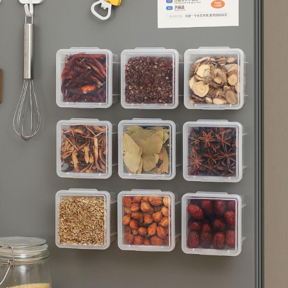 2 Pcs Dust-proof Magnetic Spice Jars Sealed Spice Storage Box Wall Mounted Seasoning Box Cabinet 2Pcs
2 Pcs Dust-proof Magnetic Spice Jars Sealed Spice Storage Box Wall Mounted Seasoning Box Cabinet 2Pcs