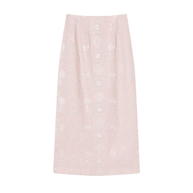 Xiangying French Style Embroidered High-Waist Straight Skirt M
Xiangying French Style Embroidered High-Waist Straight Skirt M