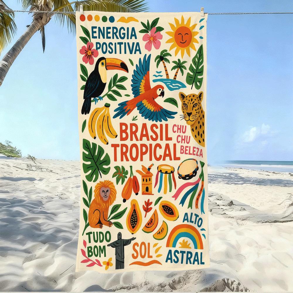 Brazilian Tropical Style HD Digital Printing Beach Towel, Fashion Pool Swimming Towel for Sports Travel Yoga W40*H60(CM)
Brazilian Tropical Style HD Digital Printing Beach Towel, Fashion Pool Swimming Towel for Sports Travel Yoga W40*H60(CM)