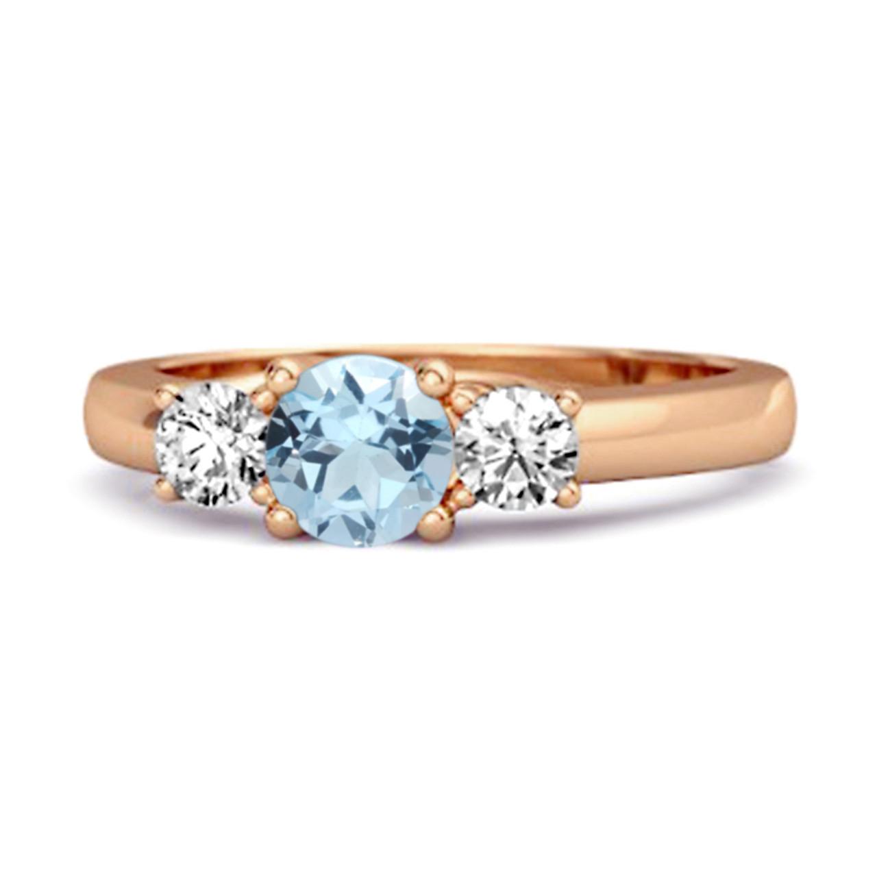 Blue Topaz Round Three Stone Ring - Sterling Silver Rose Gold Vermeil 6 рожевий колір золота
Blue Topaz Round Three Stone Ring - Sterling Silver Rose Gold Vermeil 6 рожевий колір золота