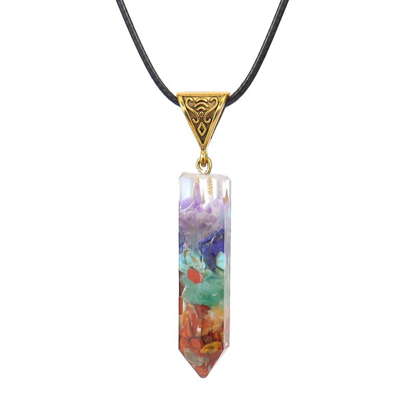 Colorful Gravel Resin Synthetic Pendant Necklace Yoga Jewelry Necklace N573
Colorful Gravel Resin Synthetic Pendant Necklace Yoga Jewelry Necklace N573