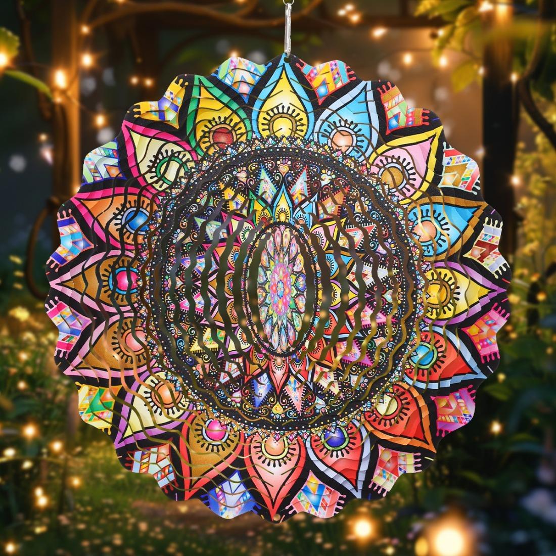 Metal Mandala Wind Spinner, 10-Inch – Decorative Stainless Steel Kinetic Sculpture for Indoor and Outdoor Use – Multifunctional Hanging 01A
Metal Mandala Wind Spinner, 10-Inch – Decorative Stainless Steel Kinetic Sculpture for Indoor and Outdoor Use – Multifunctional Hanging 01A