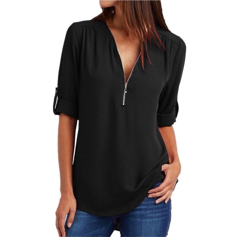 Long Sleeve Bottomming Shirt Zip V-Neck Shirt Long Sleeves Zipper V-neck Shirt Bblue 4XL
Long Sleeve Bottomming Shirt Zip V-Neck Shirt Long Sleeves Zipper V-neck Shirt Bblue 4XL