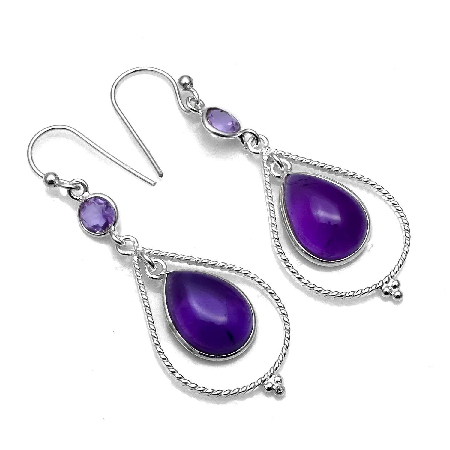 Amethyst Gemstone Earrings Solid 925 Sterling Silver Handmade Earrings Jewelry Gift For Women And Girls E-1376
Amethyst Gemstone Earrings Solid 925 Sterling Silver Handmade Earrings Jewelry Gift For Women And Girls E-1376