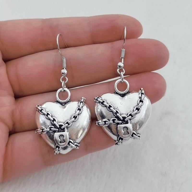 Reteo Copper Color Gothic Chain Love Big Heart Lock Pendant Earring for Women Vintage Style Simple Brincos Zircon Girl Gift
Reteo Copper Color Gothic Chain Love Big Heart Lock Pendant Earring for Women Vintage Style Simple Brincos Zircon Girl Gift