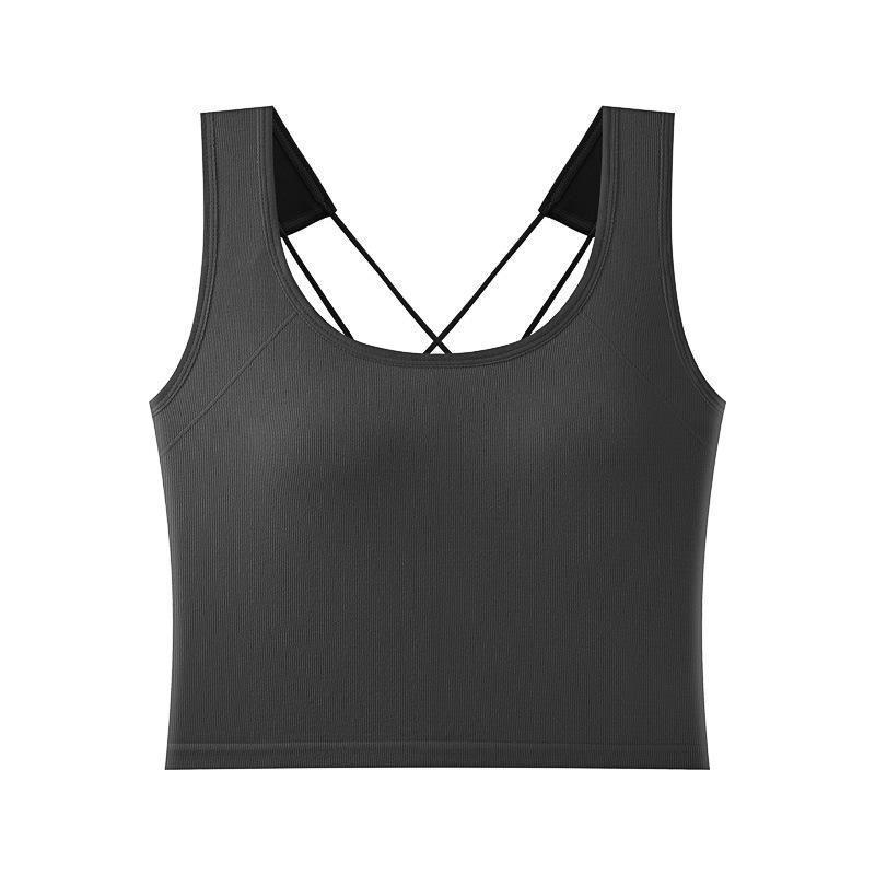 Crisscross Back Tank Top With Built In Bra OneSize сірий
Crisscross Back Tank Top With Built In Bra OneSize сірий