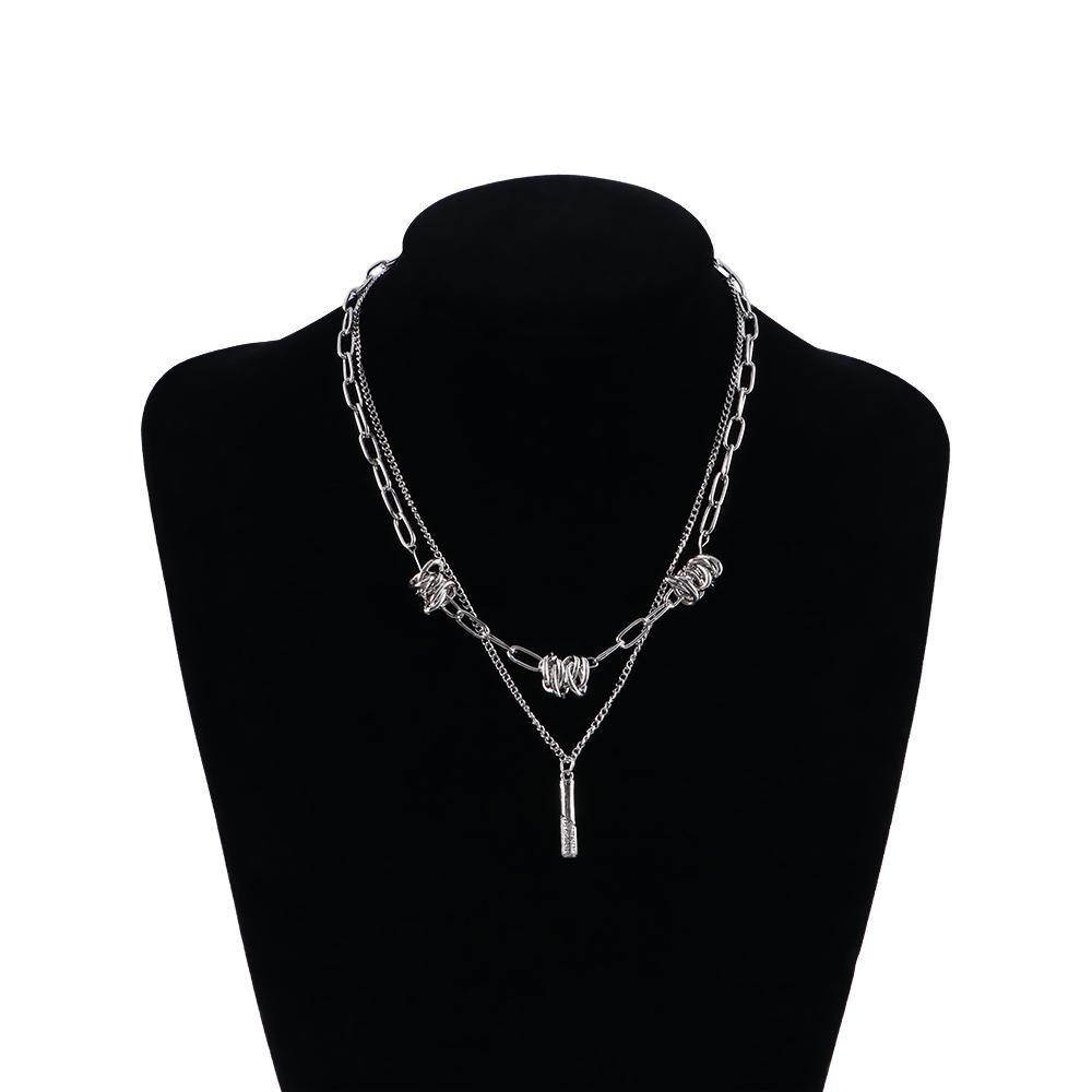 Unique Double-layer Necklace Men Necklace Punk Necklace Women Clavicle Chain Korean Style Necklace
Unique Double-layer Necklace Men Necklace Punk Necklace Women Clavicle Chain Korean Style Necklace