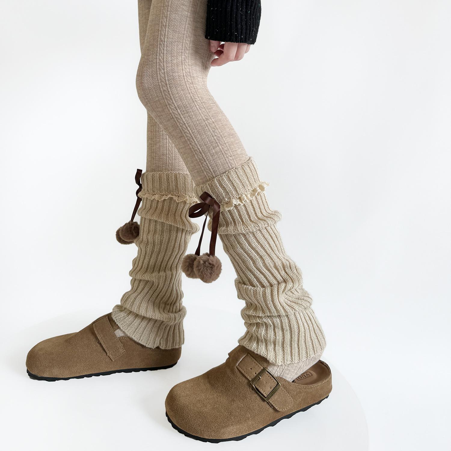 Camel Knit Leg Warmers with Furry Ball Bow Trim Slouchy Boot Socks for Girl Autumn Winter Layered Sock Cuffs Foot Accessories One Size
Camel Knit Leg Warmers with Furry Ball Bow Trim Slouchy Boot Socks for Girl Autumn Winter Layered Sock Cuffs Foot Accessories One Size