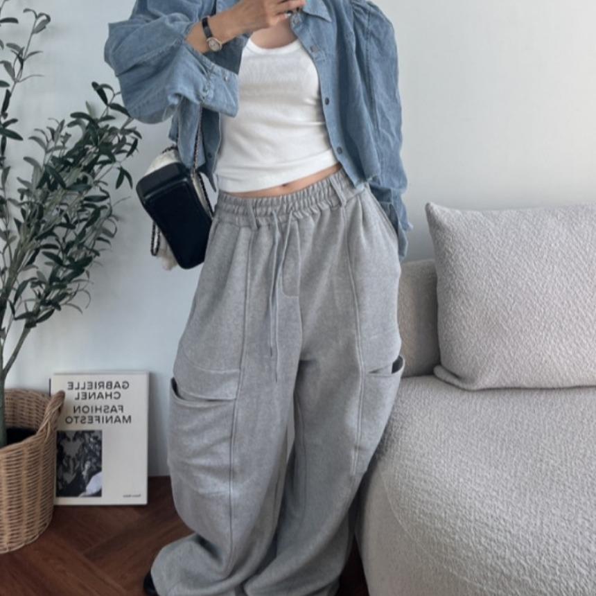 2026 Korean Style Women s Wide-Leg Sweatpants with Large Pockets and Elastic Waist One Size серый
2026 Korean Style Women s Wide-Leg Sweatpants with Large Pockets and Elastic Waist One Size серый
