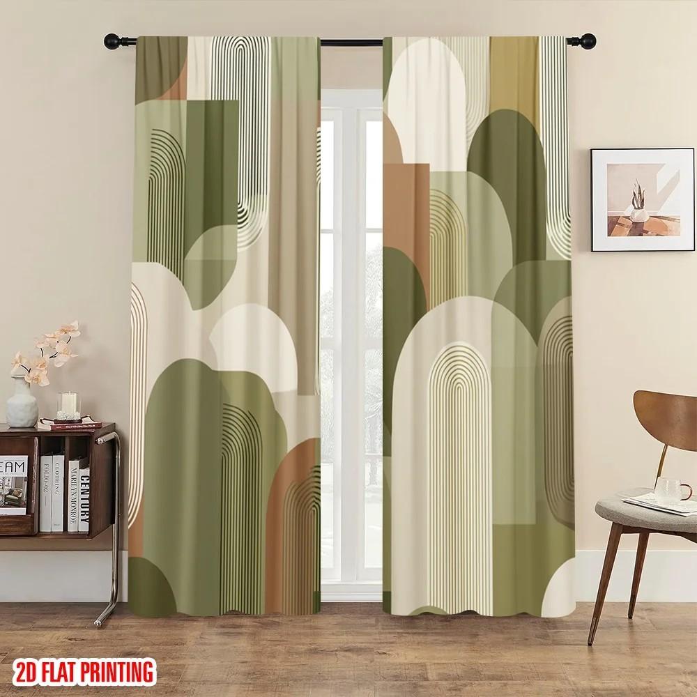 Geometric Arched Curtains Design Drapes Home Decor Window Treatment Living Room Bedroom Office Curtain Set Of 2 Made Polyester With Rod Pocket W100*H70(CM)-Hooks&2PCS
Geometric Arched Curtains Design Drapes Home Decor Window Treatment Living Room Bedroom Office Curtain Set Of 2 Made Polyester With Rod Pocket W100*H70(CM)-Hooks&2PCS