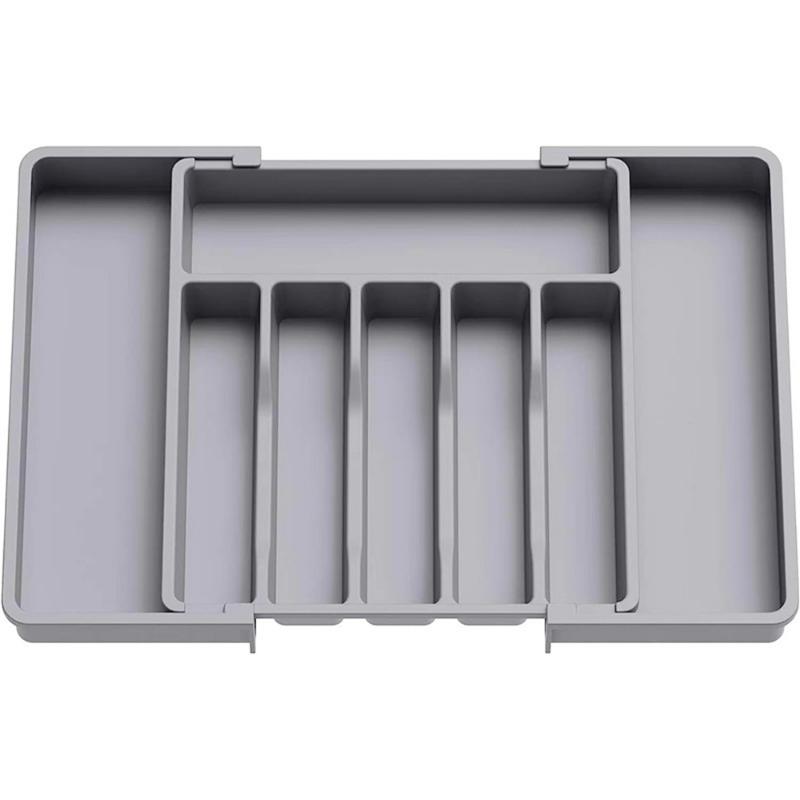 Silverware Drawer Organizer Expandable Utensil Tray Kitchen Cutlery Organizer Storage Solution for Spoons Forks Knives сірий колір
Silverware Drawer Organizer Expandable Utensil Tray Kitchen Cutlery Organizer Storage Solution for Spoons Forks Knives сірий колір