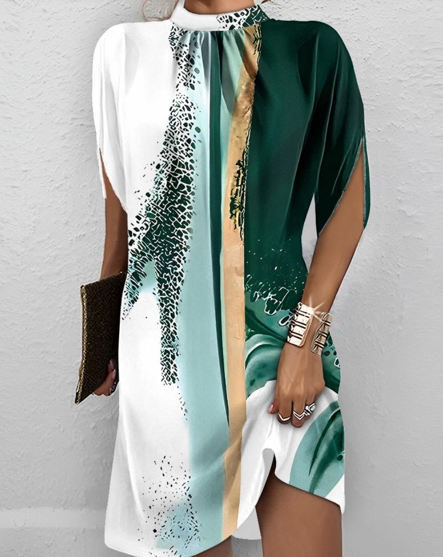 Women s Green & White Abstract Print Split Hem Dress, Casual Short Sleeve A-Line Midi Dress XXL
Women s Green & White Abstract Print Split Hem Dress, Casual Short Sleeve A-Line Midi Dress XXL