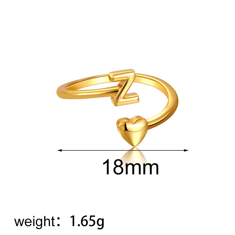 Personalized Gold Letter A Ring Adjustable Open Heart Design Alphabet Initial Rings Gift for Women Girls Fashion Jewelry
Personalized Gold Letter A Ring Adjustable Open Heart Design Alphabet Initial Rings Gift for Women Girls Fashion Jewelry