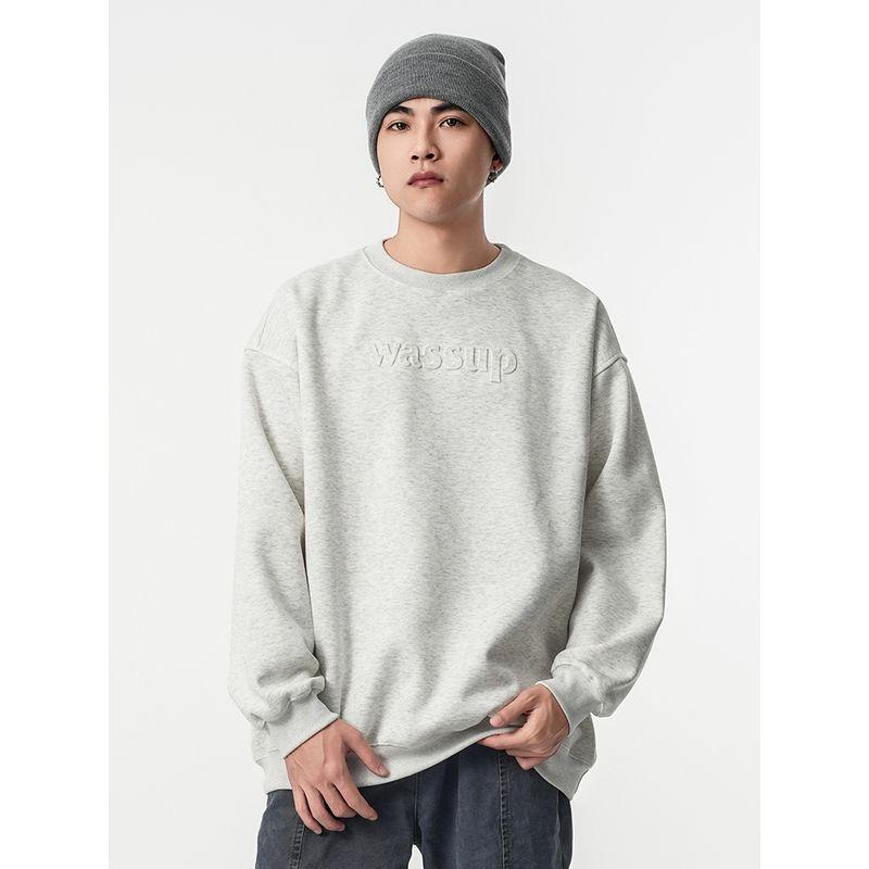 Wassup Trendy Brand Basic Solid Color Simple Embossed Letter Print Crew Neck Sweatshirt Men s Autumn and Winter National Trend Top Clothing Black M
Wassup Trendy Brand Basic Solid Color Simple Embossed Letter Print Crew Neck Sweatshirt Men s Autumn and Winter National Trend Top Clothing Black M