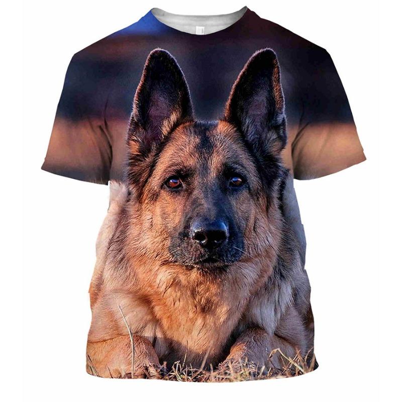 Cute German Shepherd Pattern T-shirt Fashion Summer Short Sleeve Funny 3D Dogs Printed T Shirts Casual Oversized Mens Clothing S
Cute German Shepherd Pattern T-shirt Fashion Summer Short Sleeve Funny 3D Dogs Printed T Shirts Casual Oversized Mens Clothing S