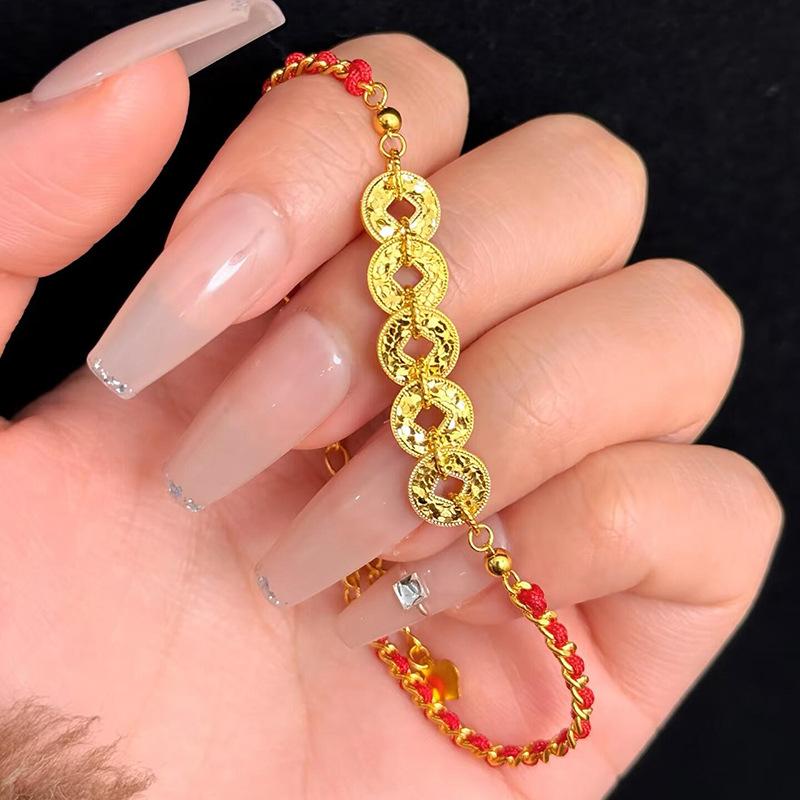 Woven copper coin pendant bracelet New Chinese temperament bracelet Niche light luxury versatile jewelry women
Woven copper coin pendant bracelet New Chinese temperament bracelet Niche light luxury versatile jewelry women