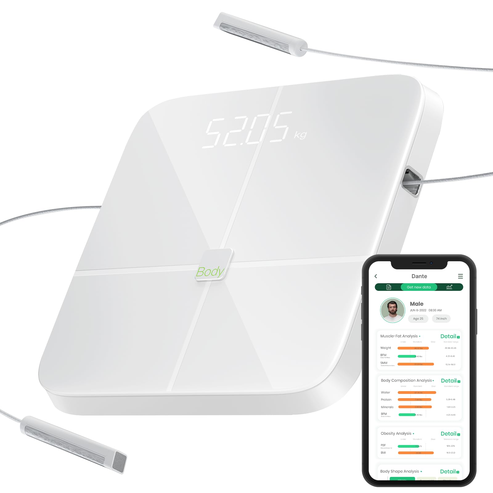 Weight scale, body composition meter, 44-item whole body measurement possible BodyPedia smartphone connection Professional handy professional level
Weight scale, body composition meter, 44-item whole body measurement possible BodyPedia smartphone connection Professional handy professional level