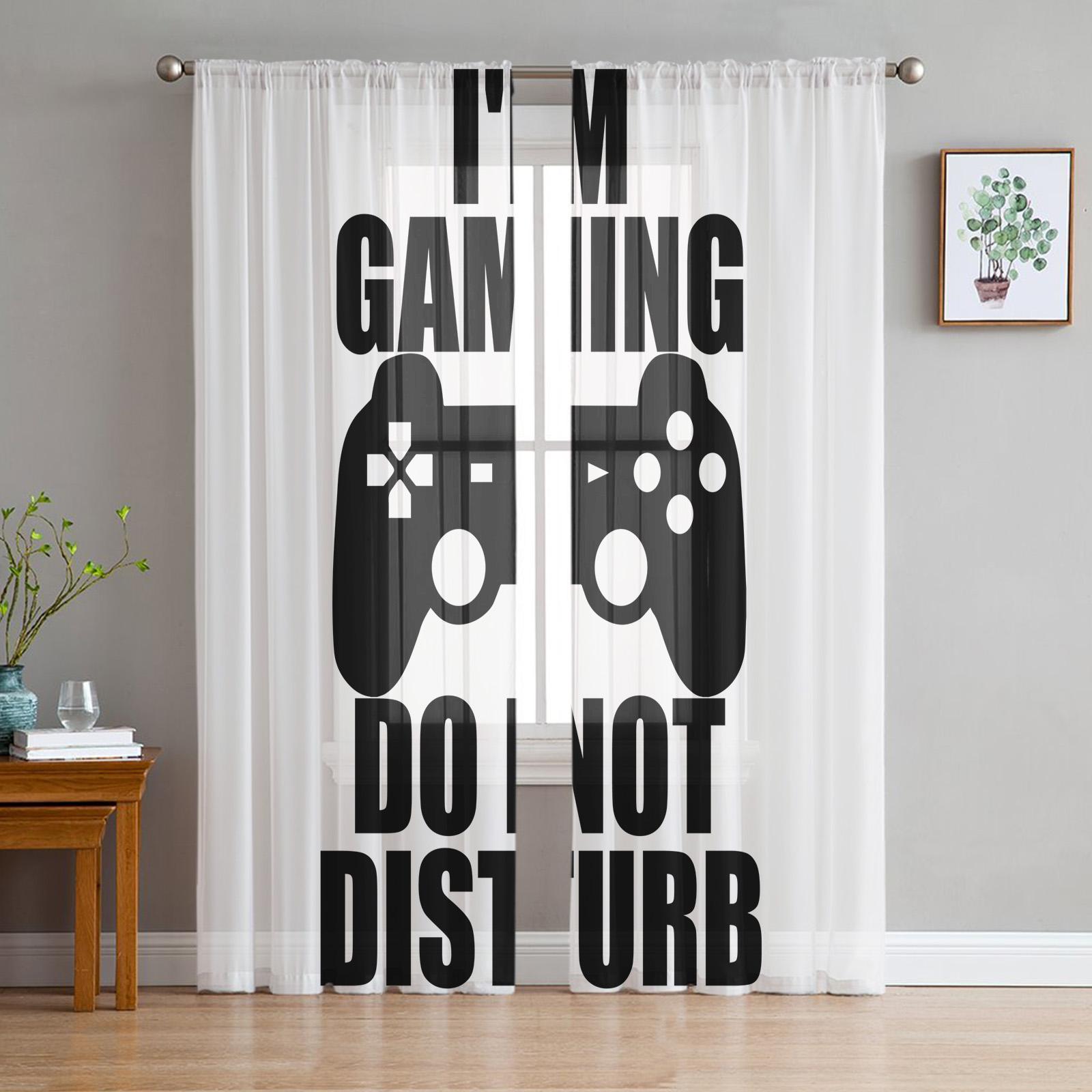 Modern Colorful Game Console White Tulle Curtains Living Room Decoration Chiffon Voile Kitchen Bedroom Window Curtain Light Filtering Polyester Ideal W100*H130(CM)-Grommet top&2PCS
Modern Colorful Game Console White Tulle Curtains Living Room Decoration Chiffon Voile Kitchen Bedroom Window Curtain Light Filtering Polyester Ideal W100*H130(CM)-Grommet top&2PCS