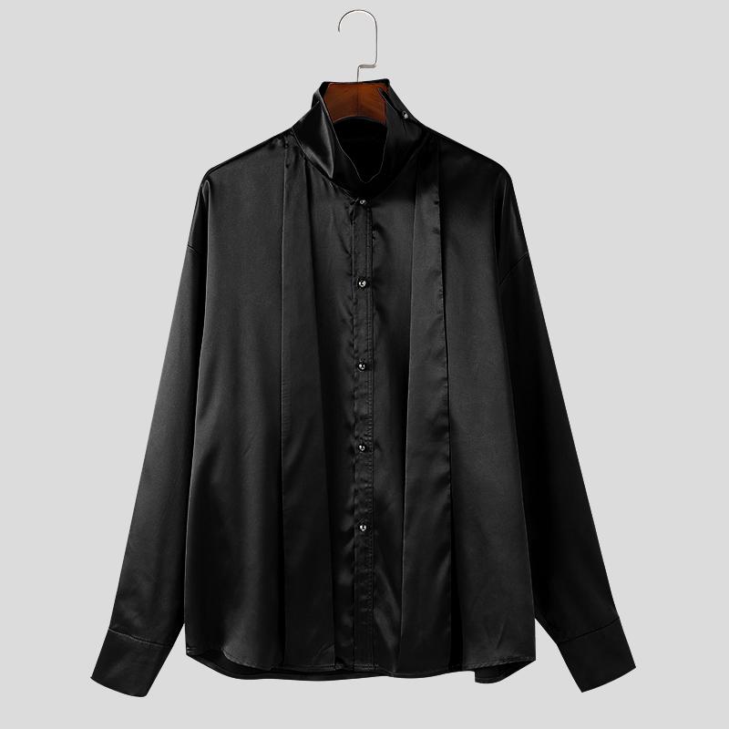 INCERUN Мужская весенняя водолазка с длинным рукавом из сатина на пуговицах L чёрный
INCERUN Мужская весенняя водолазка с длинным рукавом из сатина на пуговицах L чёрный