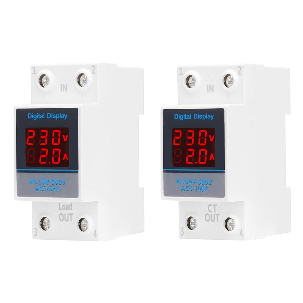 AC50-500V Volt Amp Tester Detector LED Digital Volt Amp Gauge Meter Однофазний вольт тестовий монітор для вимірювання струму напруги 63A
AC50-500V Volt Amp Tester Detector LED Digital Volt Amp Gauge Meter Однофазний вольт тестовий монітор для вимірювання струму напруги 63A
