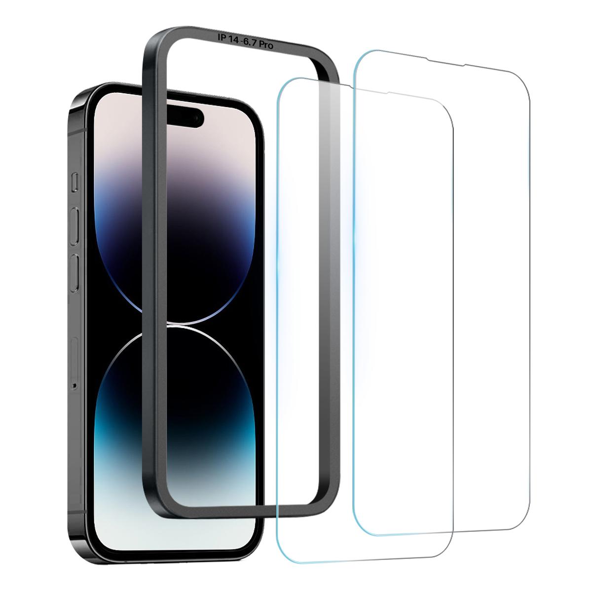 NORTHJO 2Pcs A+ For iPhone 14 Pro Max Tempered Glass Screen Protector 0.3mm 2.5D with Installation Tool As Shown A
NORTHJO 2Pcs A+ For iPhone 14 Pro Max Tempered Glass Screen Protector 0.3mm 2.5D with Installation Tool As Shown A
