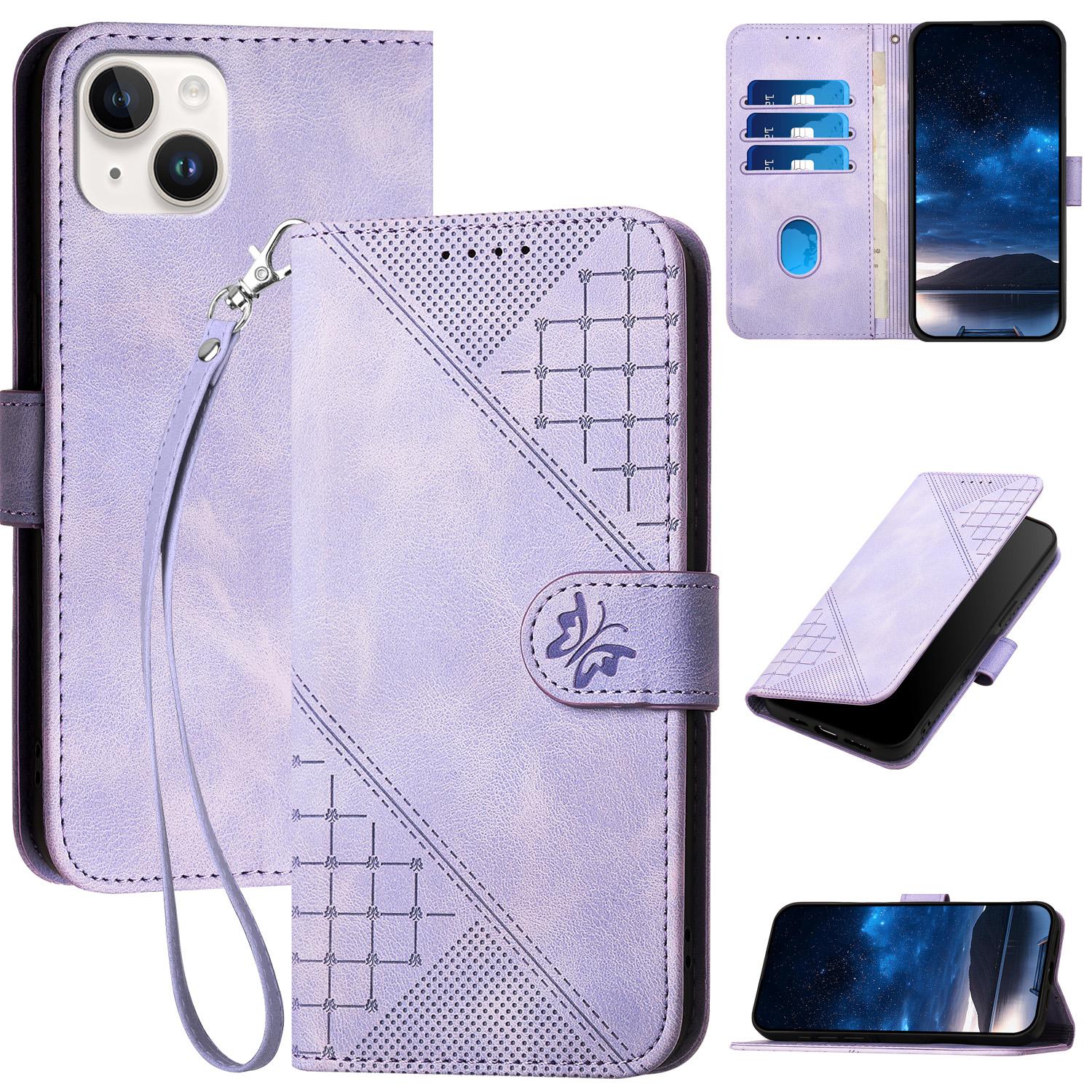 For iPhone 15 Plus Leather Wallet Case Butterfly Flower Imprinted Phone Cover with Strap C
For iPhone 15 Plus Leather Wallet Case Butterfly Flower Imprinted Phone Cover with Strap C