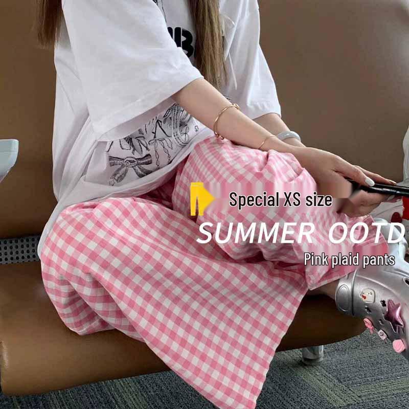 Women s Summer Pink Plaid Wide-Leg Pants - Internet Celebrity Style, Yamamoto Design, Casual and Loose Fit for Walking 2XL (126-145 jin)
Women s Summer Pink Plaid Wide-Leg Pants - Internet Celebrity Style, Yamamoto Design, Casual and Loose Fit for Walking 2XL (126-145 jin)