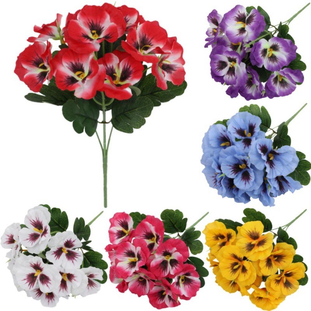Five-forked Fake Flower Pansy Flowers Wedding Bouquet For Porch Room Table Decor фіолетовий
Five-forked Fake Flower Pansy Flowers Wedding Bouquet For Porch Room Table Decor фіолетовий