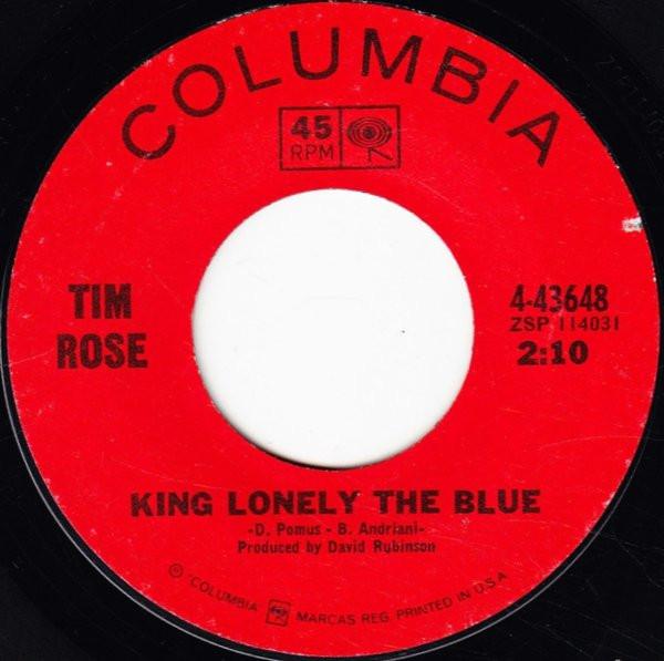 7inch Record TIM ROSE King Lonely The Blue Hey Joe You 443648 Columbia 1966 US Rock Used
7inch Record TIM ROSE King Lonely The Blue Hey Joe You 443648 Columbia 1966 US Rock Used