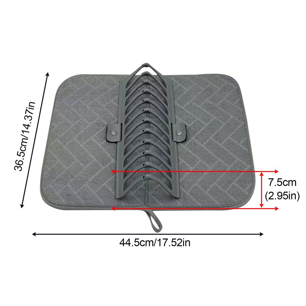 Dish Drying Mat and Rack Dish Drying Pad and Rack for Kitchen Counter Super Absorbent Kitchen Draining Pad for Hot Pot Plate Pan
Dish Drying Mat and Rack Dish Drying Pad and Rack for Kitchen Counter Super Absorbent Kitchen Draining Pad for Hot Pot Plate Pan