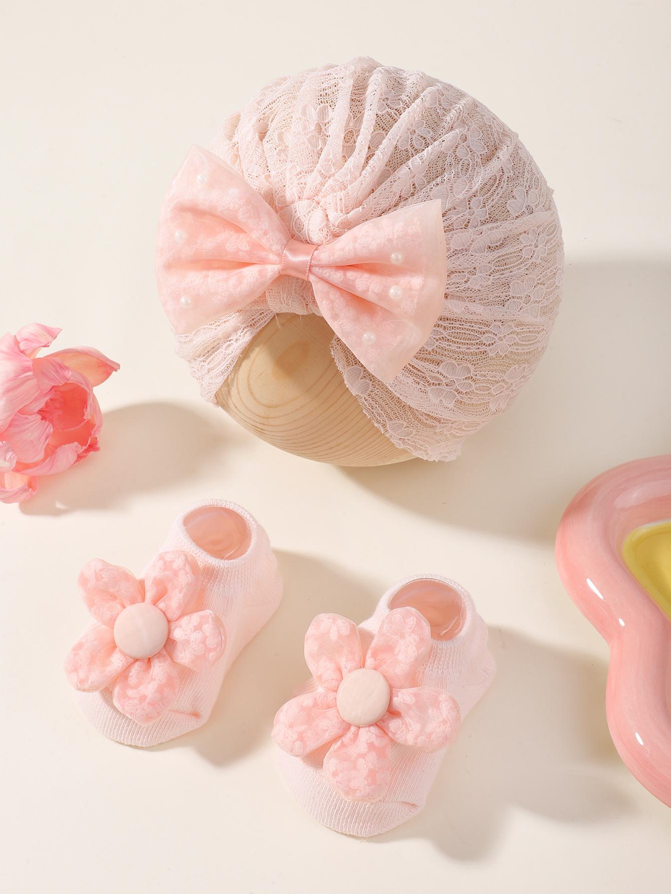 2Pcs Baby Bow Hat Socks Set Toddler Boys Girls Lace Print Bowknot Elastic Hat Turban Solid Soft Sock Kids Accessories
2Pcs Baby Bow Hat Socks Set Toddler Boys Girls Lace Print Bowknot Elastic Hat Turban Solid Soft Sock Kids Accessories