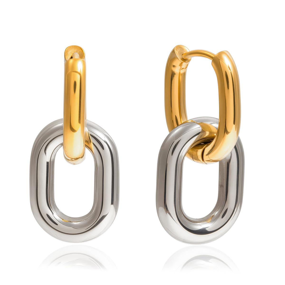 Double Hoop Drop Earrings Stainless Steel 18K Golden Plated Young Charming Jewelry Gift Waterproof 2026
Double Hoop Drop Earrings Stainless Steel 18K Golden Plated Young Charming Jewelry Gift Waterproof 2026