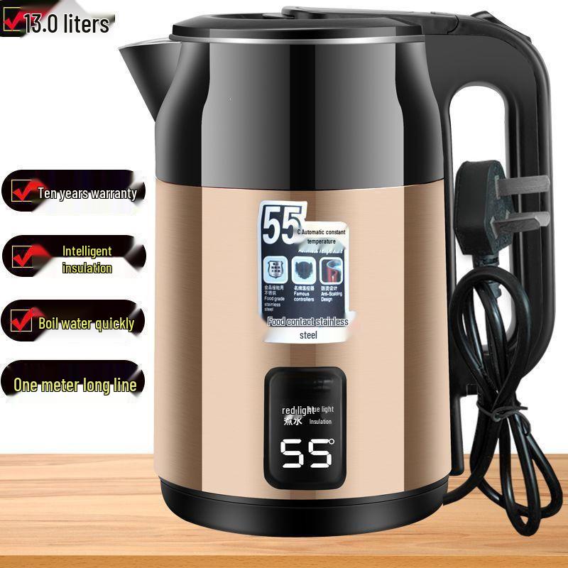 Durable 304 Stainless Steel Electric Kettle: Thickened Insulation, Fast Boil, Auto Power-Off, Large Capacity, Constant Temperature
Durable 304 Stainless Steel Electric Kettle: Thickened Insulation, Fast Boil, Auto Power-Off, Large Capacity, Constant Temperature